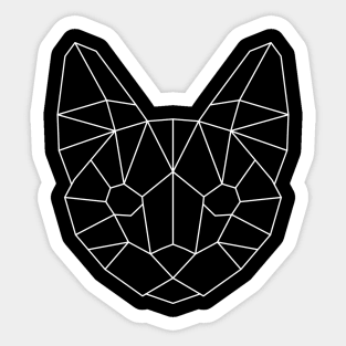 Geo Cat Face Head Sticker